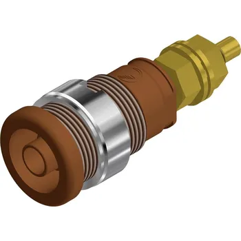 Elektrická zásuvka SKS Hirschmann SEB 2600 G M4 bezpečnostní laboratorní zásuvka zásuvka, vestavná vertikální Ø pin: 4 mm hnědá 1 ks