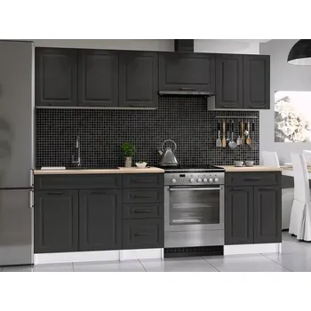Kuchyňská linka Kuchyňská Linka Ilona 180/240 tmavě šedá MAT - doprava zdarma - SLEVA 3% s kodem radost25
