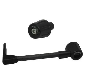 Lever guard ACCOSSATO with black hose and joint left, carbon DE010-046-TD-16