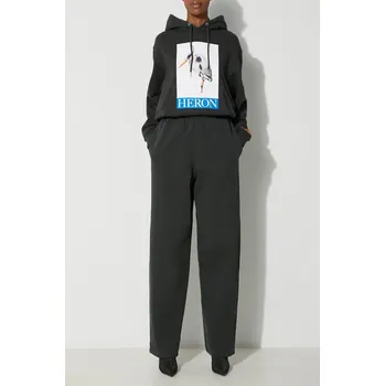 Pánské kalhoty Bavlněné tepláky Heron Preston Stfu Os Sweatpants, M, černá, 99X