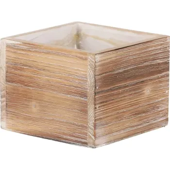 Květináč Obal na květiny dřevěný AB2206 NAT - SLEVA 3% s kodem radost25