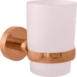 COLORADO - Koupelnový doplněk Držák kartáčků skleněný, Zlatá Růžová - kartáčovaná COA0201ZRK, RAV Slezák