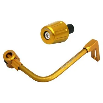 Lever guard ACCOSSATO with gold hose and joint right, aluminium DE004-034-TP-12