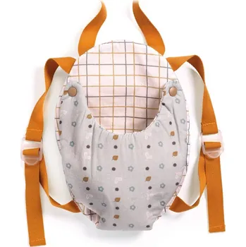 Dřevěná hračka Pomea - nosítko na panenky modrošedé