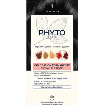 Barva na vlasy Phyto Phytocolor phyto barva na vlasy 1 černá, 50ml + 50ml + 12ml/1 bal.