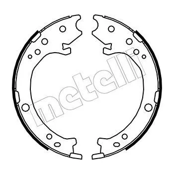 Brzdová čelist Sada brzdových čelistí, parkovací brzda METELLI 53-0161