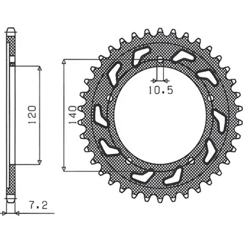 Řetězová sada pro motocykl SUNSTAR ZADNÍ ŘETĚZOVÉ KOLO 4398 50 SUZUKI GSR 600 '05-'10 (JTR1792.50) (ŘETĚZ 525) (439850JT)