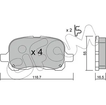 Auto-moto Sada brzdových destiček, kotoučová brzda CIFAM 822-442-0