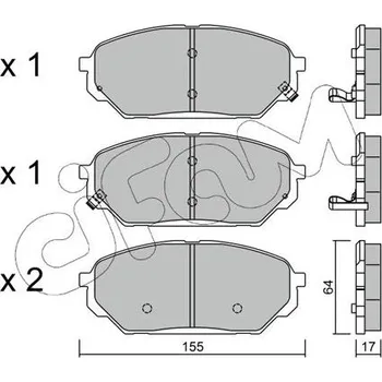 Auto-moto Sada brzdových destiček, kotoučová brzda CIFAM 822-999-0