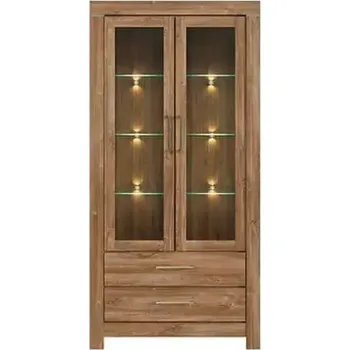 Vinotéka Gent vitrína REG2W2S/20/10, dub stirling - doprava zdarma - SLEVA 3% s kodem radost25