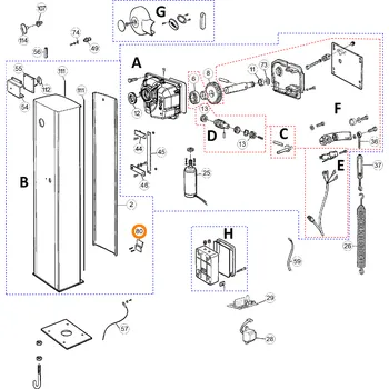 Pohon brány Nice PD0920A3000 závěs ovládacího panelu WIDE S/WIL