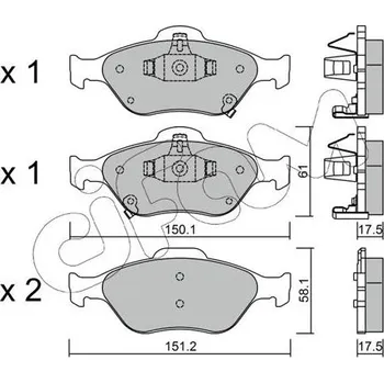 Brzdová destička Sada brzdových destiček, kotoučová brzda CIFAM 822-316-1