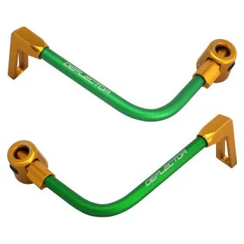 Lever guard ACCOSSATO with green hose and joint right + left , aluminium DE003-032-TP-16