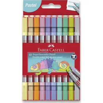 Výtvarná sada Oboustranné dětské fixy Faber-Castell Pastel - 10 barev