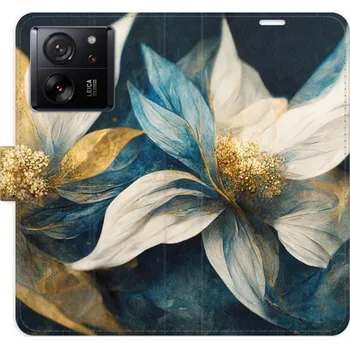 Pouzdro na mobilní telefon Flipové pouzdro iSaprio - Gold Flowers - Xiaomi 13T / 13T Pro