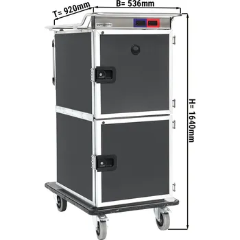 Servírovací stolek G.Gastro Commercial heated and chilled banquet trolley - 12 x GN 1/1