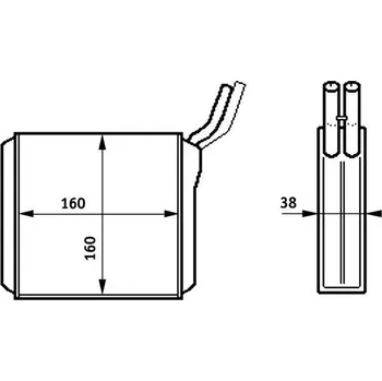 Výměník tepla Vymenik tepla, Vnitrni vytapeni MAHLE AH 153 000S