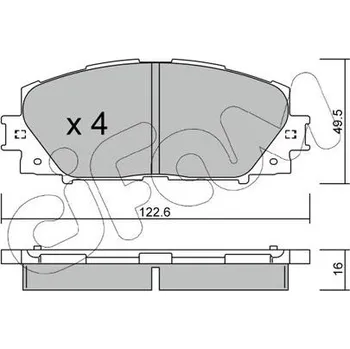Brzdová destička Sada brzdových destiček, kotoučová brzda CIFAM 822-745-1