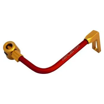 Lever guard ACCOSSATO with red hose and joint right, aluminium DE001-020-TP-16