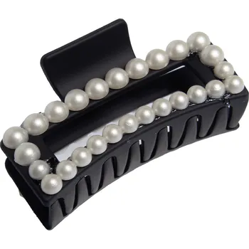 Spona do vlasů - černé barvy s motivem perel 8000910-1