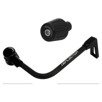 Lever guard ACCOSSATO with black hose and joint right, aluminium DE004-010-TP-16