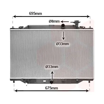 Motor automobilu Chladič, chlazení motoru VAN WEZEL 27012711