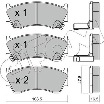 Brzdový systém Sada brzdových destiček, kotoučová brzda CIFAM 822-277-0