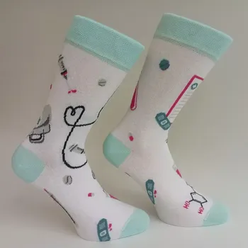 Dámské ponožky Dámské ponožky Trepon Sestra, bílé (bavlněné ponožky pro zdravotníky)