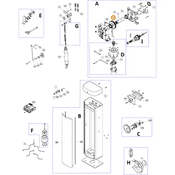 Pohon brány Nice PMD0563R01.4610 výstupní hřídel pro SIGNO