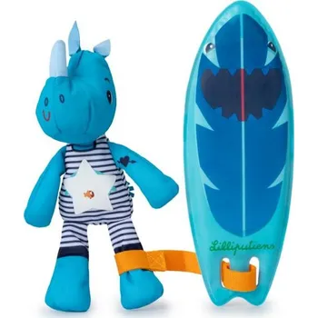 Hračka pro nejmenší Lilliputiens - surfař nosorožec Marius - magická hračka do vody