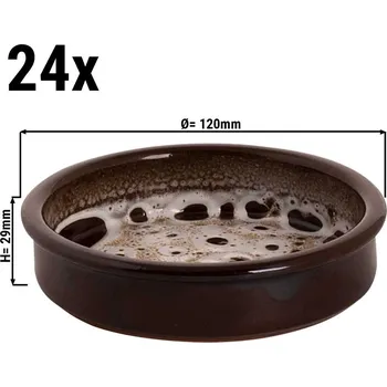 G.Gastro (24 Kusů) SABANA - miska do trouby - 12 x 2,9 cm - hnědá / bílá