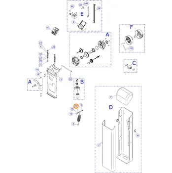 Pohon brány Nice PMCBR14.4630 objímka pro XBAR