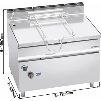 Pečicí pánev G.Gastro Plynová výklopná pánev 120L (30 kW)