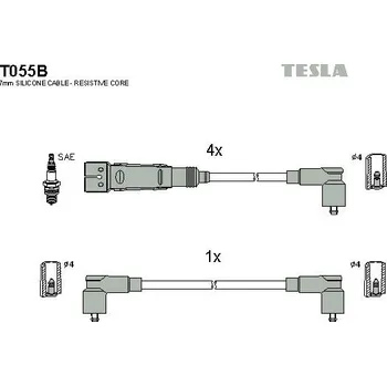 Autoelektrika Sada kabelů pro zapalování TESLA T055B