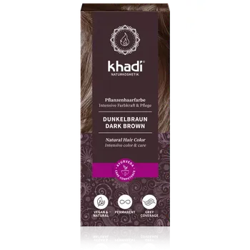 Barva na vlasy Khadi rostlinná barva na vlasy TMAVĚ HNĚDÁ