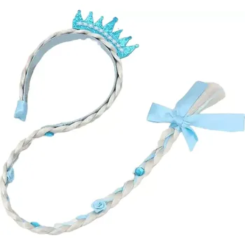 Karnevalový kostým Elsa Frozen čelenka s copánkem a korunkou OPBH1589 - SLEVA 3% s kodem radost25