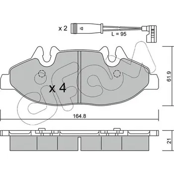 Brzdová destička Sada brzdových destiček, kotoučová brzda CIFAM 822-575-0K