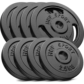 Hop-Sport ​Sada litinových kotoučů 30kg (4x5, 4x2.5)