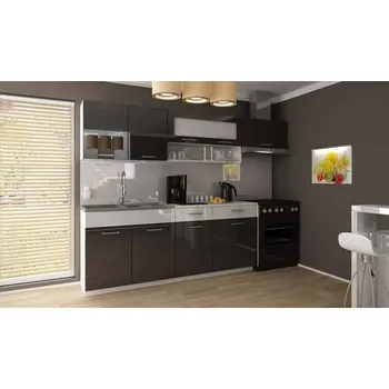 Kuchyňská linka Kuchyňská linka Dolomiti 180/240 černý lesk - doprava zdarma - SLEVA 3% s kodem radost25