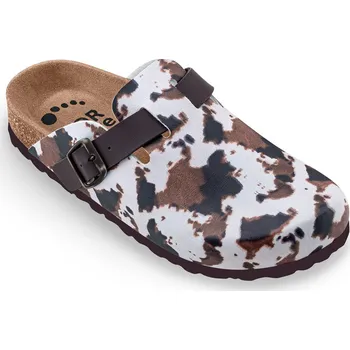 Dámské pantofle Obuv zdravotní FORcare 102067 bílá hnědý potisk Velikost: 40