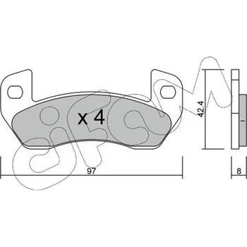 Brzdová destička Sada brzdových destiček, kotoučová brzda CIFAM 822-925-0