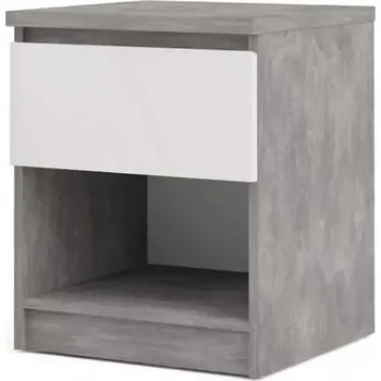 Noční stolek Noční stolek Simplicity 238 beton/bílý lesk - SLEVA 3% s kodem radost25