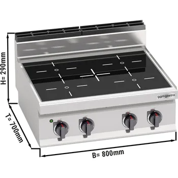 Sporák G.Gastro Indukční sporák Power (14 kW) - 4 plotýnkami