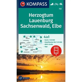 KOMPASS Wanderkarte 722 Herzogtum Lauenburg, Sachsenwald, Elbe 1:50.000