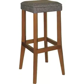 Barová židle Barová židle 373 049 Daniel bílá koženka, buk, kluzák hnědý s filcem - SLEVA 3% s kodem radost25