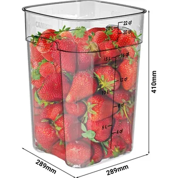 Dóza na potraviny G.Gastro CAMBRO | Nádoba CAMWEAR® FreshPro - 20,8L - transparentní