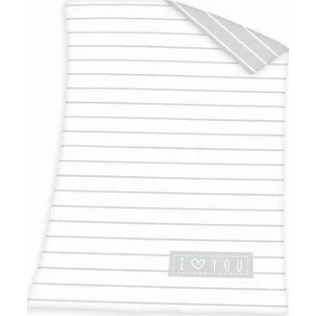 Dětská deka HERDING Pletená deka I love you Bio Bavlna Bio Bavlna, 75/100 cm