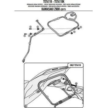 Nosič na motocykl a skútr KAPPA BOČNÍ NOSIČ BRAŠEN RB105 NEBO UNIVERZÁLNÍ KAWASAKI Z 900 (17-19), (20)