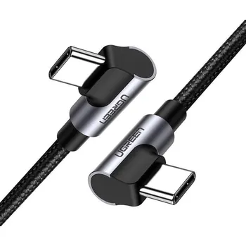 Datový kabel Úhlový kabel USB-C na USB-C UGREEN US323, PD, 3A 60W, 2m (černý)