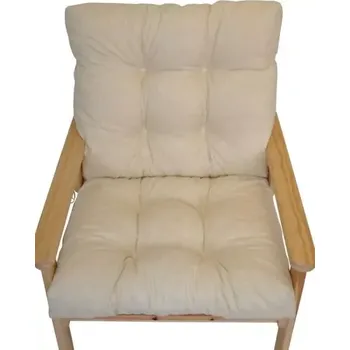 Podsedák Polstr na křeslo s nízkým opěradlem - světle béžový melír - SLEVA 3% s kodem radost25